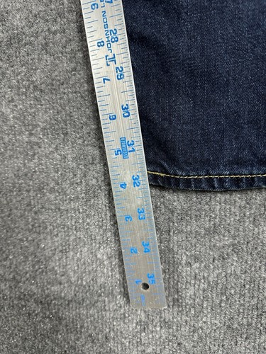 NWD Abercrombie & Fitch Boot Jeans Mens 32x32 Blue Embroidered Wide Leg Y2K - Picture 16 of 24