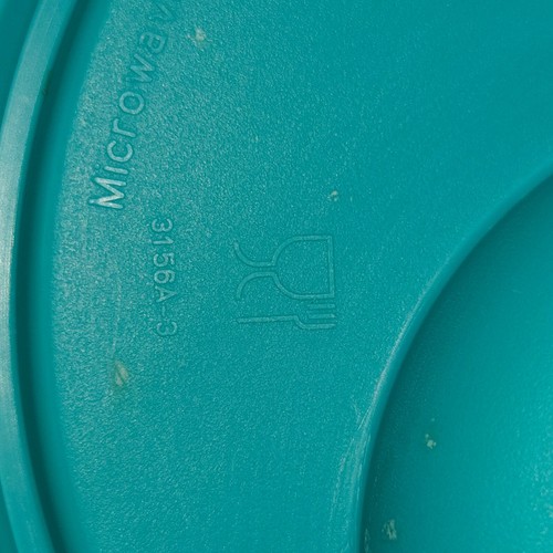 Tupperware Crystalwave Lunch Set Divided Dish and 2 Lidded Soup Bowls Blue Green - Picture 8 of 24