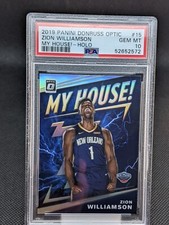 2019-20 ZION WILLIAMSON OPTIC MY HOUSE! HOLO PSA 10 GEM MINT RC ROOKIE PELICANS