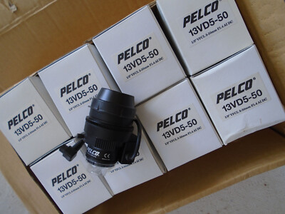 NOS Pelco 13VD5-50 Lens 1/3'' VFCL 5-50mm f/1.4AI DC 1:1.2/2.8-8mm Varifocal Lens