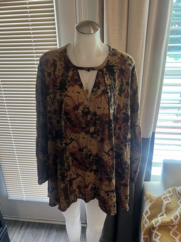 Altard State Blouse B women Sz S Boho Tunic Shirt Blouse