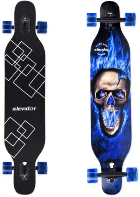 Slendor Longboard Skateboard 42 inch Drop Through Deck Complete Maple Cruiser 
