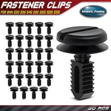 30Pcs 5x8mm Nylon Trunk Boot Lining Trim Retainer Clips for BMW E30 E36 E46 E93