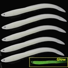 10PCS Soft Fishing Lures Luminous Swimbaits Night Bass Crankbait Baits 5.5"/6.3g