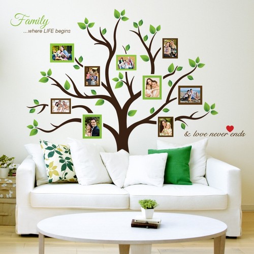 Collage Picture Frame Tree Wall Decal 7 FT Large Family ...