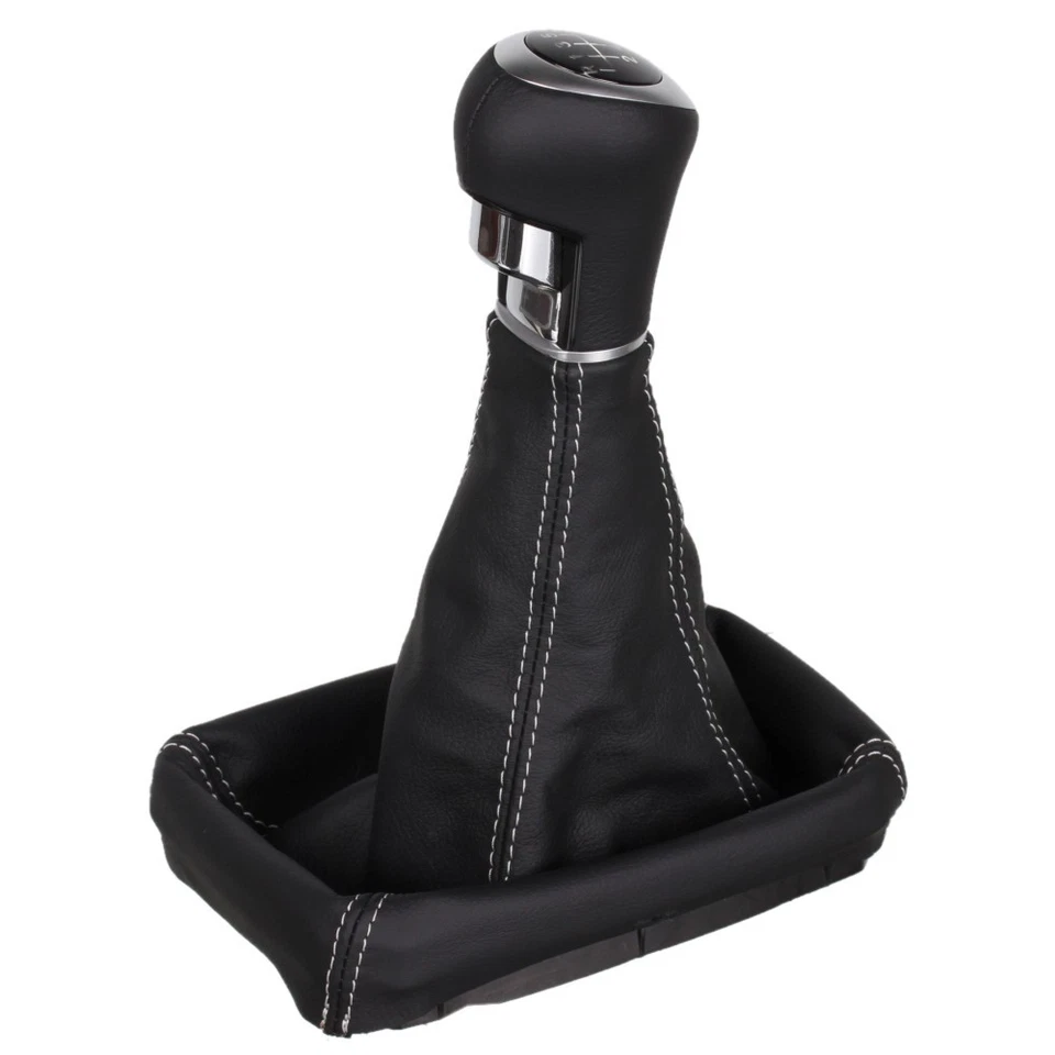 ICT pomello cambio pell per Opel Tigra Twintop Meriva A LED cucitura argento B47 - Immagine 3 di 4