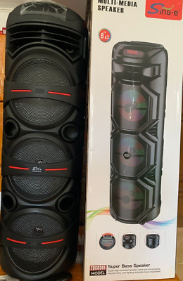 Lautsprecher Power Drei 8 Zoll 200W LED Licht Party, MüsikBox,Mikrofon für Party
