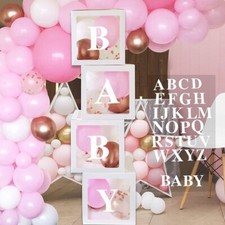 Image of A-Z Balloon Boxes Transparent Birthday Baby Shower Wedding Decorations Gift Box