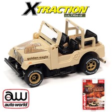 NEW Auto World Xtraction Off Road 1979 Jeep CJ-7 Tan HO Scale Slot Car