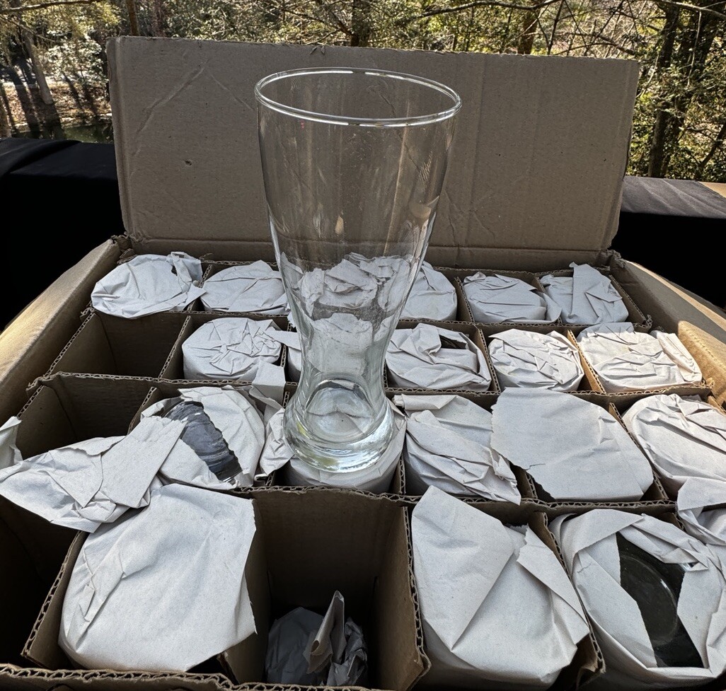 21 Brand New Anchor Hocking Tall Pilsner Glasses Buffalo Wild