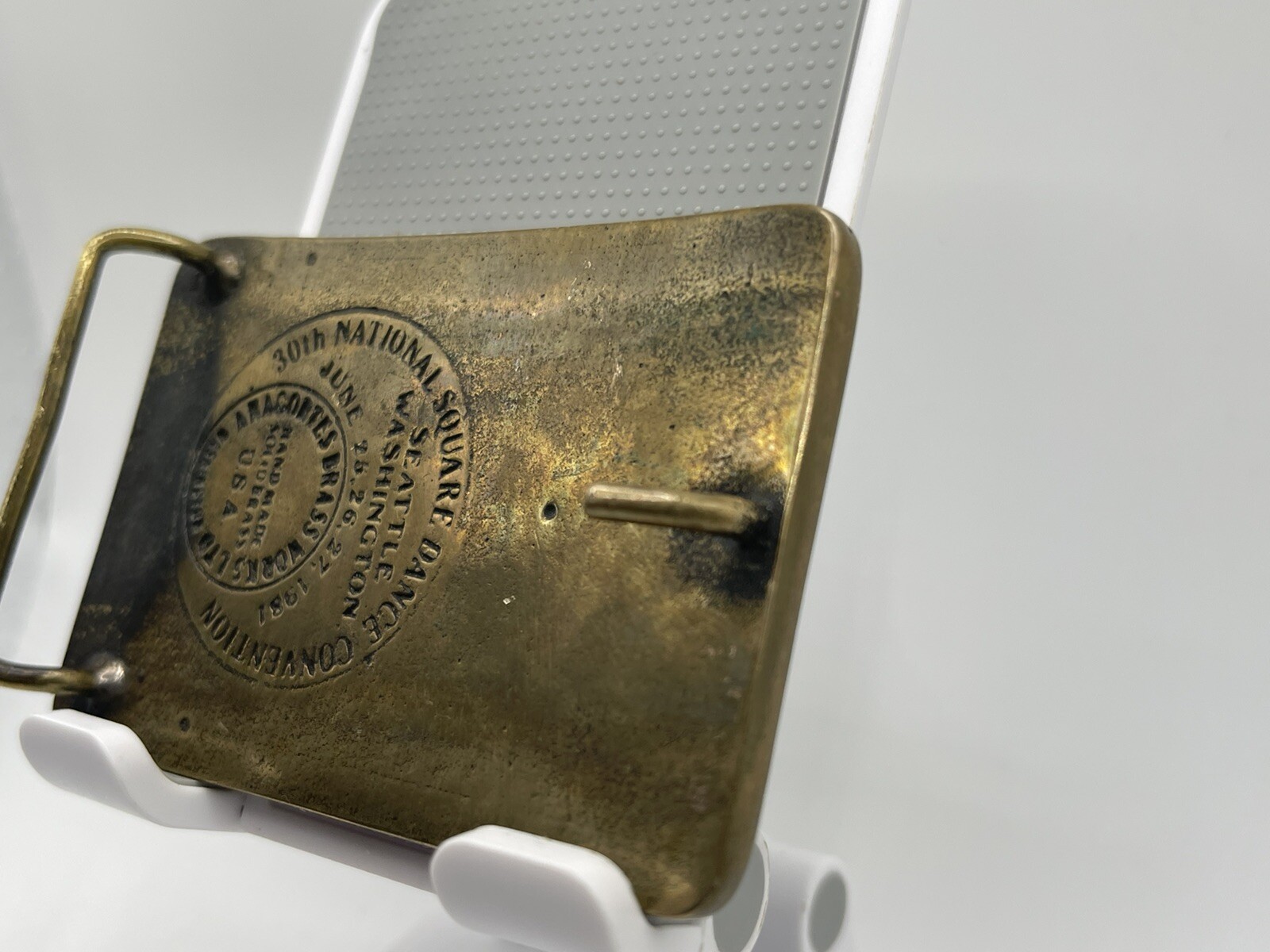 Washington State Square Dancer Solid Brass Belt B… - image 5