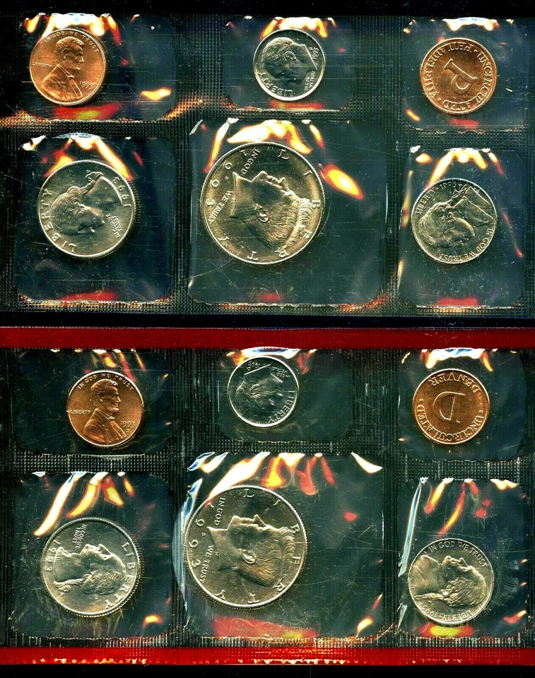 1993-P-D US Mint Set 10 Coins CLAD 21htt0515 - Image 2 of 4