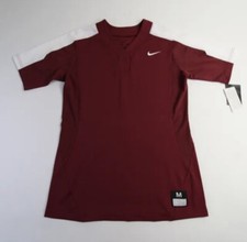 Nike Vapor Pro Button Women's Medium Softball Jersey Maroon Red 821989-612