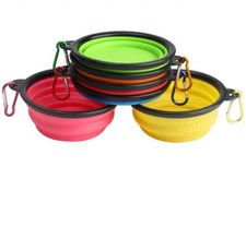 3 Portable Travel Collapsible Foldable Pet Dog Bowl for Food  Water Bowls Dish