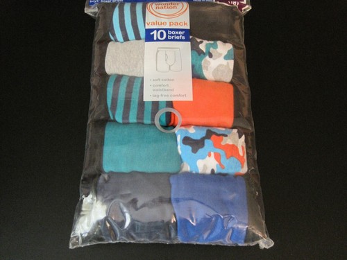 WONDER NATION 10 PACK BOY'S BOXER BRIEFS SIZE XXL (18) HUSKY--NEW - Picture 7 of 8