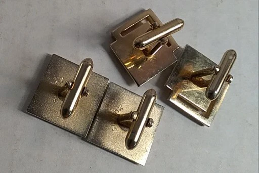 Beautiful Swank Cufflinks 2 Pair Mens Vintage Cufflinks Rubies - Image 2 of 2