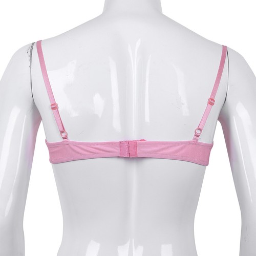 UK Men Crossdress Lingerie Sissy Sheer Lace Training Bra Bralette Tank Vest Tops - Picture 89 of 126