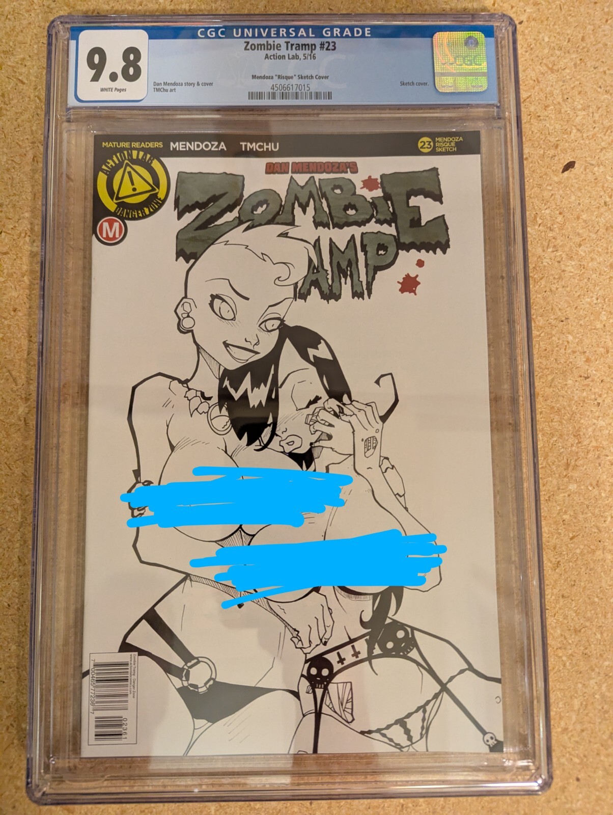 Zombie Tramp #23 Cover Sketch Mendoza Risque Variant (2016) CGC 9.8