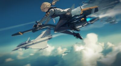 Aircraft blonde anime girls eurofighter typhoon Custom Gaming Mat Desk 5280