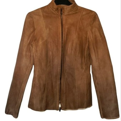 Faux Leather & Faux Fur Reversible Jacket Size Small