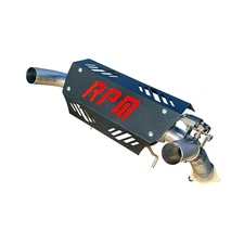 RPM Red E-Valve Muffler Dual Tip Exhaust for RZR XP 4 Turbo DYNAMIX 