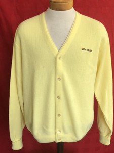 yellow sweater button up