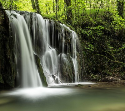 Green Forest Waterfall Nature Trees Woods Landscape Wall Art Canvas Pictures - Water Wall Art Uk Green Forest Waterfall Nature Trees Woods Landscape Wall Art Canvas Pictures - Water Wall Art Uk