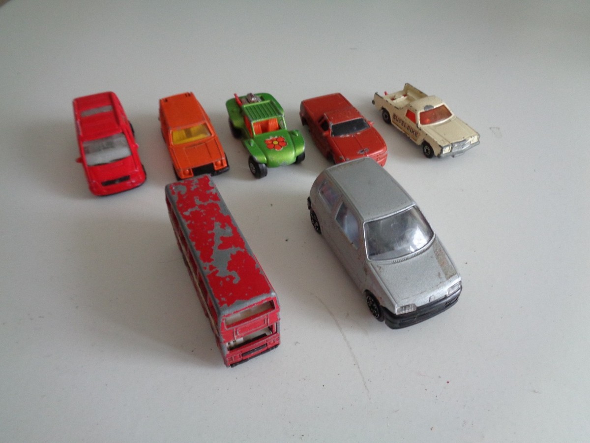 Set of vintage Matchbox Corgi Burago Cinquecento Volvo 245