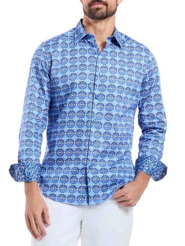Robert Graham Bradshaw Medaillon 198 $ 2XL klassische Passform Langarm neu mit Etikett XXL - Bild 5 von 11