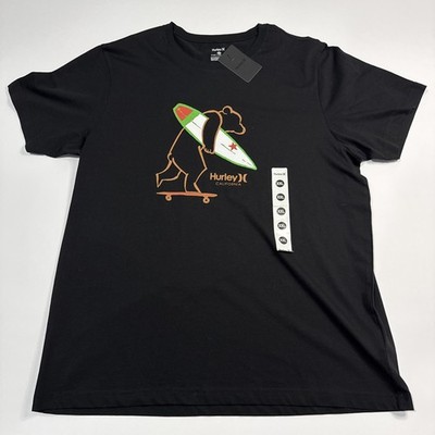 Hurley California Surfer Bear Men's Short Sleeve T-Shirt Size XXL