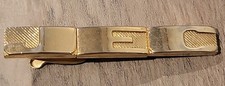 Vintage Hicock JEC Monogram Initials Letter Font Name Made In USA Tie Bar Clip