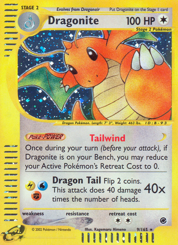 Dragonite (9/165) Expedition: Base Set - Lightly Played Holofoil Pokemon TCG