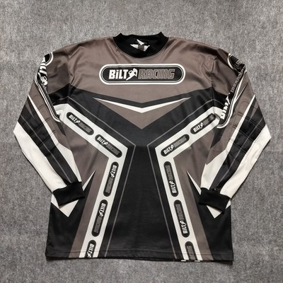 Bilt Racing Jersey Adult XL Grey Motocross Elbow Padding Long Sleeve Motorcycle