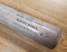 Rafael Morel Game Used Cracked Bat Chicago Cubs Top Prospect 