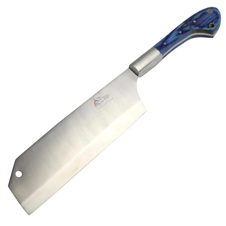 Cuchillo Cuchilla de Cocina TheBoneEdge 12" Mango Azul Madera de Embalaje Acero Inoxidable Foto 2 de 3