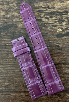Patek Philippe Watch Strap D69-B 1 7 x 14 mm Shiny PURPLE RARE Alligator Swiss