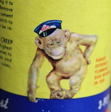 1950s era MONKEY GRIP TUBE REPAI KIT Old Large 7 inch Gas Station Size oil can