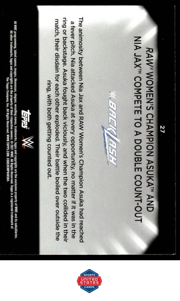 Asuka and Nia Jax Compete to a Double Count-Out Rainbow Foil - Image 2 of 2