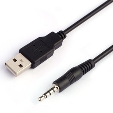 3.5mm AUX Audio To USB 2.0 Male Charge Cable Adapter Cord For Car MP3