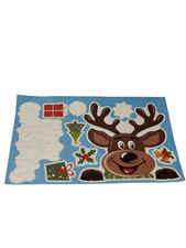NEW Christmas Window Craft Stickers Reindeer Santa Snowflakes Holiday Decor