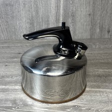 Vintage Paul Revere Ware 2 Quart Tea Kettle Copper Bottom Whistling Pot 88-C