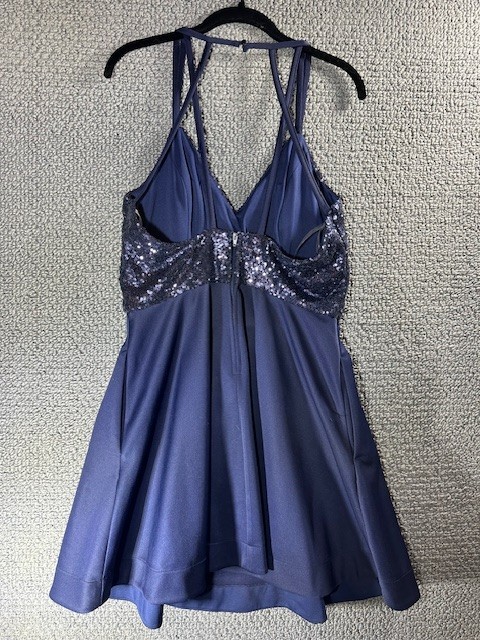 Speechless Navy Blue Sequins Flutter Fun Dress St… - image 3