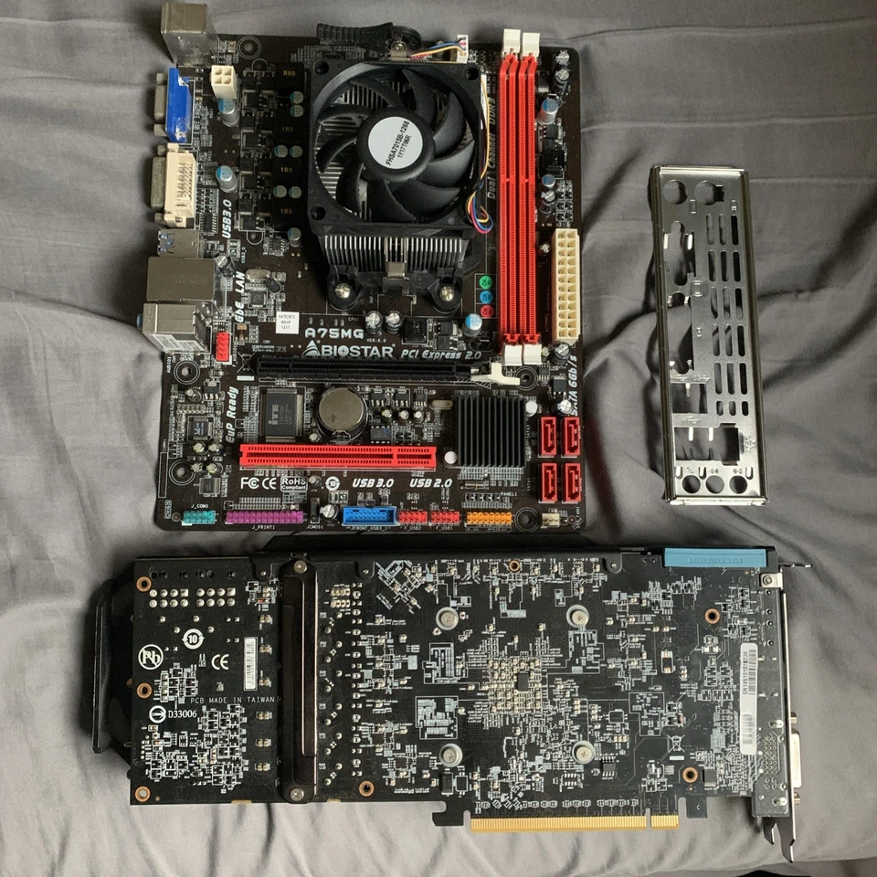 Gigabyte Radeon R9 280X 3GB GDDR5 Graphics Card + A75MG Motherboard Combo Tested - Image 2 of 2