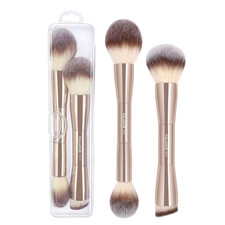 Foundation Makeup Brushes, 2Pcs Double Ended Makeup Brush for Blending Liquid Po
