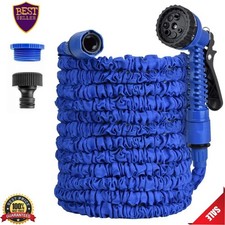 Expandable Garden Hose Pipe 50-100FT Spray Gun Flexible Expanding Stretch Pipes 
