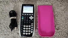 Texas Instruments TI-84 Plus C Silver Edition Graphing Calculator Tested W/Cable