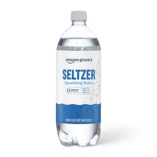 Amazon Grocery, Seltzer Sparkling Water, 33.8 Fl Oz (Previously , Packaging May 