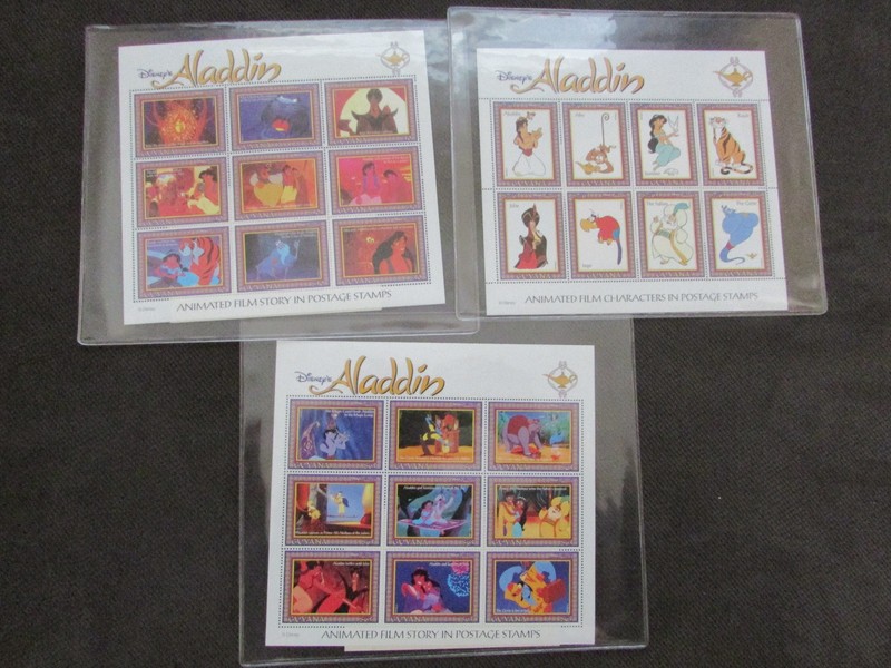 Disney Aladdin postage stamps.