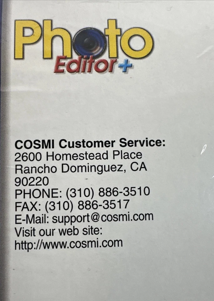 Cosmi Photo Editor + PC CD-ROM Swift Windows 95/98/Me/2000 New Sealed - Image 4 of 4