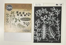 Sizzix Thinlits Die Set - GARDEN GREENS 661206 - Free Shipping - Tim Holtz